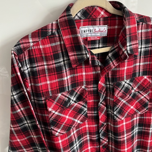 Men’s Plaid Button Down Shirt, Size L - Picture 2 of 8